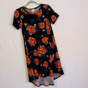 LuLaRoe big flowers Carly dress XXS